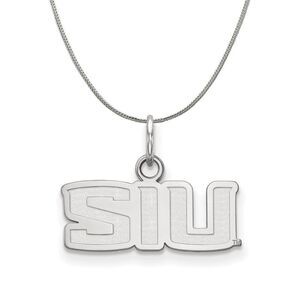 Sterling Silver Southern Illinois U. XS (Tiny) 'SIU' Necklace, 24 Inch